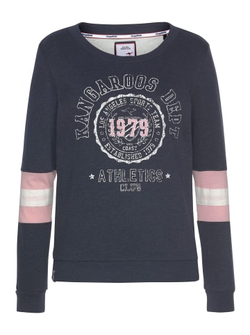 Kangaroos Sweatshirt in marine-bedruckt