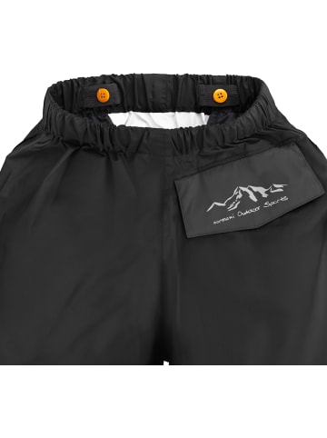 Normani Outdoor Sports Kinder Regenhose Thurlow in Schwarz/Anthrazit