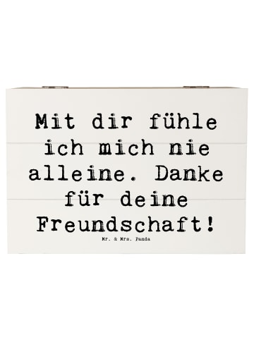 Mr. & Mrs. Panda Truhe Spruch Beste Freundin mit Spruch in Weiß