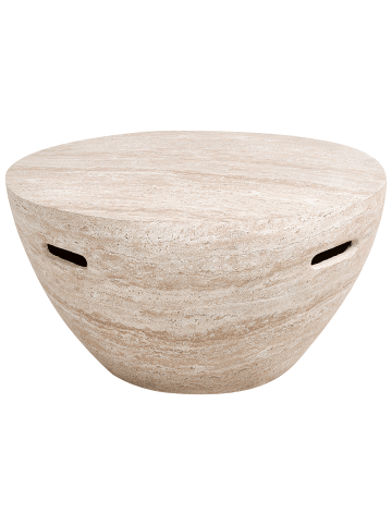 Beliani Couchtisch VICARELLO in Beige - (W) 68 x (H) 36 x (L) 68 cm