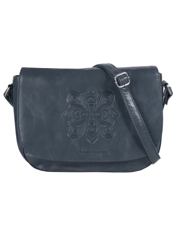 Bruno Banani Umhängetasche Mandala echt Leder in blau