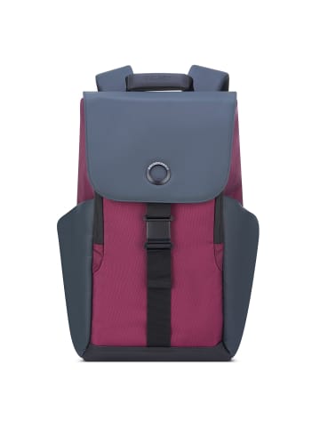 Delsey Securflap Rucksack RFID 45 cm Laptopfach in bordeaux rot