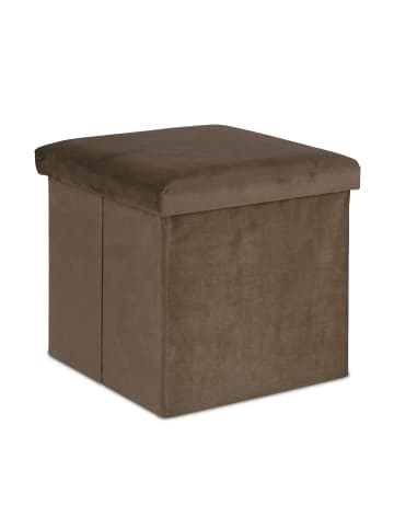 relaxdays Sitzhocker mit Stauraum in Braun - (B)38 x (H)38 x (T)38cm