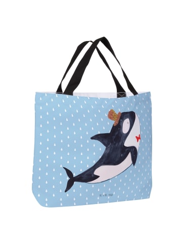 Mr. & Mrs. Panda Shopper Tasche Orca Zylinder ohne Spruch in Blau Pastell