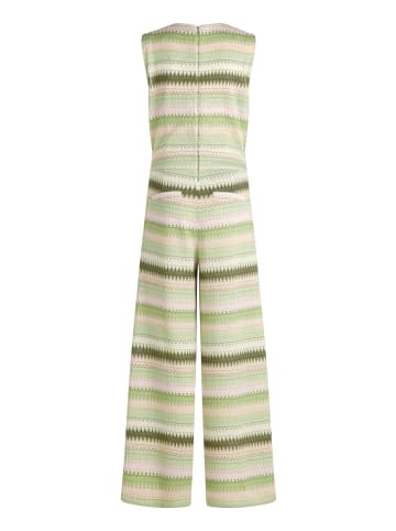 CARTOON Jumpsuit mit Bindegürtel in Green/Rosé