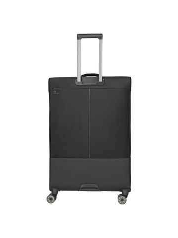 travelite Crosslite - 4-Rollen-Trolley XL 81 cm erw. (schwarz) in schwarz