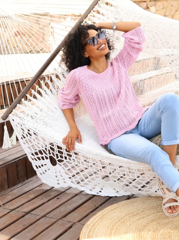 Heine Ajourpullover in rosé