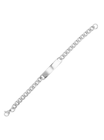 Adeliás Damen Armband – Panzerarmband aus Edelstahl 18 cm in silber