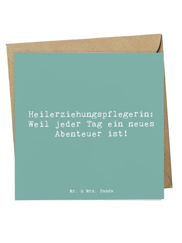 Mr. & Mrs. Panda Einladungskarte Spruch Heilerziehungspflegerin ... in Meeresbrise