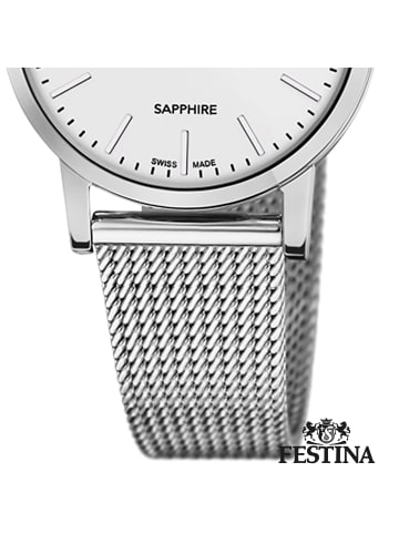 Festina Analog-Armbanduhr Festina Swiss Made silber klein (ca. 29mm)