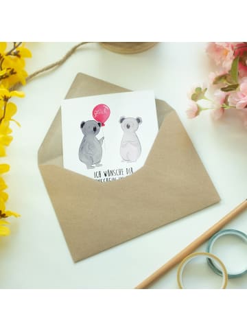 Mr. & Mrs. Panda Beileidskarte Koala Luftballon mit Spruch in Weiß