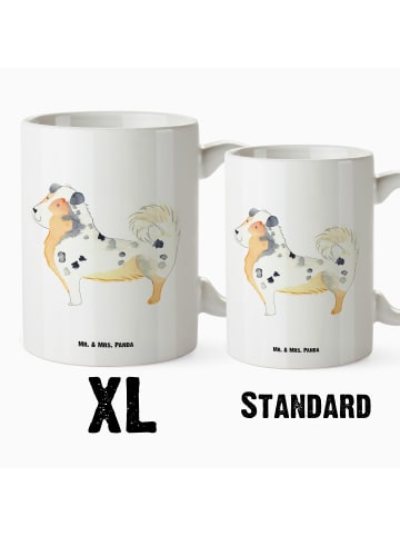 Mr. & Mrs. Panda Becher Hund Australien Shepherd ohne Spruch in Weiß