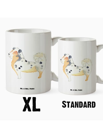 Mr. & Mrs. Panda XL Tasse Hund Australien Shepherd ohne Spruch in Weiß