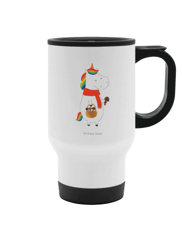 Mr. & Mrs. Panda Thermobecher To Go Einhorn Pilz ohne Spruch in Weiß