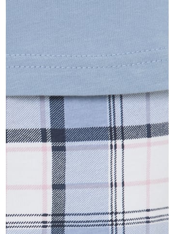 VIVANCE DREAMS Pyjama in mauve und graublau kariert