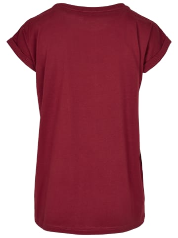 Urban Classics Urban Classics Damen Ladies Organic Extended Shoulder Tee in burgundy
