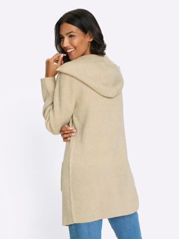 Sieh an! Strickjacke in beige-champagner-meliert