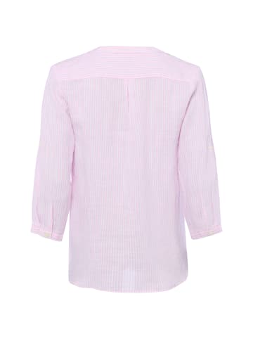 Franco Callegari Leinenbluse in rosa weiß - 0085