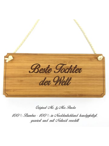 Mr. & Mrs. Panda Holzschild Tochter mit Spruch in Keine Angabe