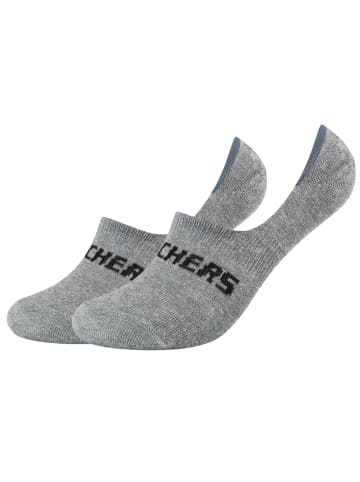 Skechers Skechers 2PPK Mesh Ventilation Footies Socks in Grau