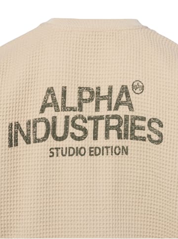 Alpha Industries Sweatshirt Studio Waffle in beige