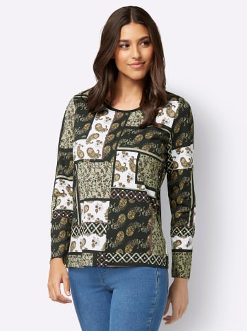 Sieh an! Langarm-Shirt in schilf-schwarz-bedruckt