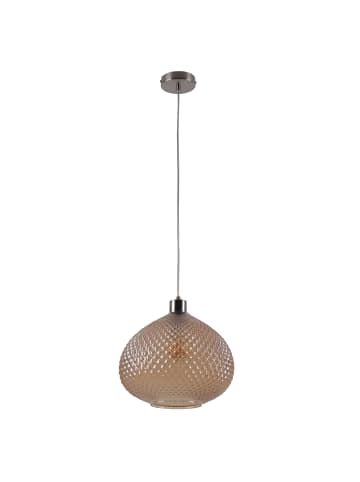 näve Pendelleuchte "SURRAT" in braun - (L)29 cm x (B)29 cm x (H)130 cm