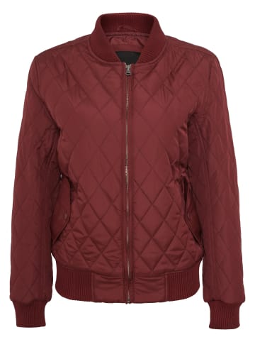 Urban Classics Urban Classics Damen Ladies Diamond Quilt Nylon Jacket in burgundy