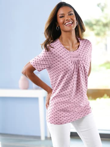 Sieh an! Shirt in rosé-gemustert