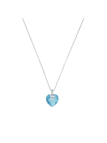 Amor Kette mit Anhänger Silber 925, rhodiniert in Blau