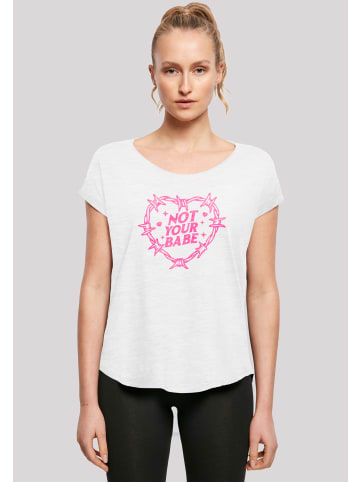 F4NT4STIC T-Shirt Unabhängige Frau Not Your Babe Frauentag in weiß