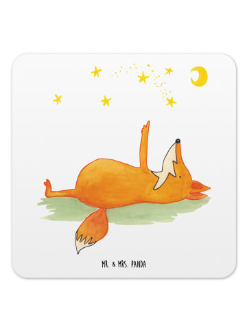 Mr. & Mrs. Panda Untersetzer für Gläser Fuchs Sterne ohne Spruch in Weiß