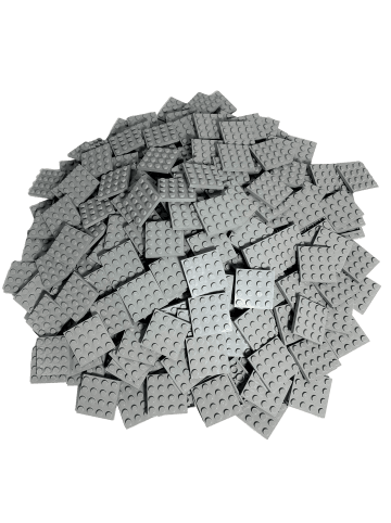 LEGO 4x4 Platten Bauplatten Hellgrau 3031 100x Teile - ab 3 Jahren in gray