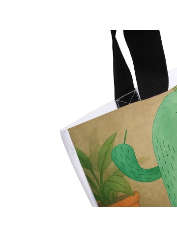 Mr. & Mrs. Panda Strandtasche Kaktus Wut Design ohne Spruch in Weiß