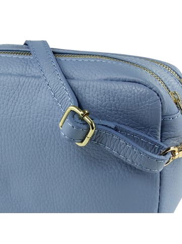 Toscanto Toscanto Umhängetasche Leder hellblau ca. 22cm