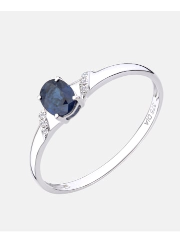 Diamant L'éternel Verlobungsring aus 375 Weißgold mit Diamant mit Saphir