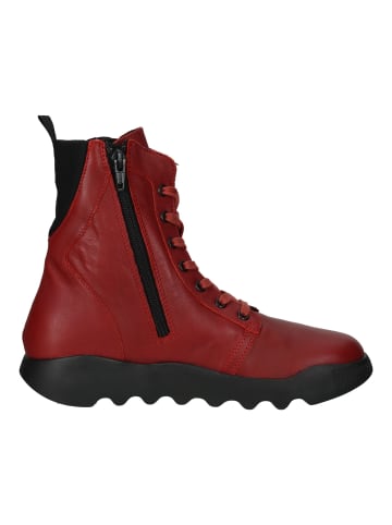 softinos Stiefelette in Rot/Schwarz