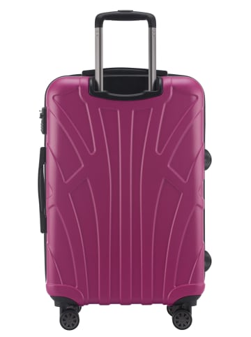 suitline mittelgroßer Hartschalen-Koffer Check-In Reisekoffer TSA 68L in Magenta