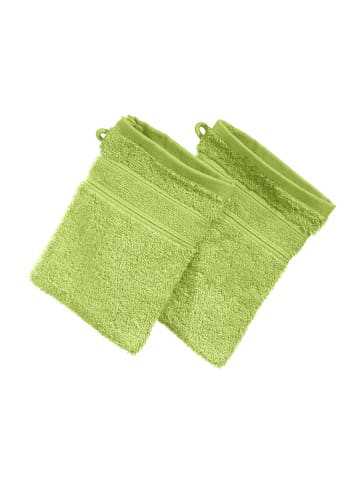 Erwin Müller Frottier Waschhandschuh 2er-Pack Karlsruhe in apfelgrün