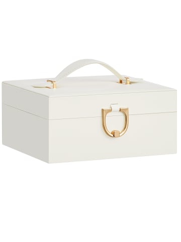 SONGMICS Schmuckkasten Greeta in Weiß - (B)17.1 x (H)10.3 x (T)20.5 cm