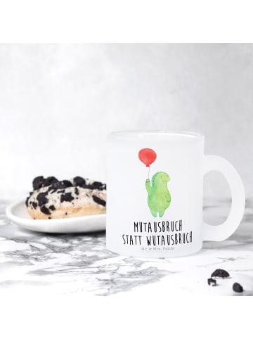 Mr. & Mrs. Panda Kaffeebecher Schildkröte Luftballon mit Spruch in Transparent
