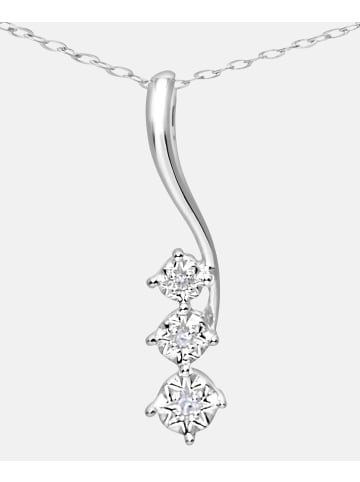 Diamant L'éternel Halskette mit Anhänger aus 375 Weißgold mit Diamant
