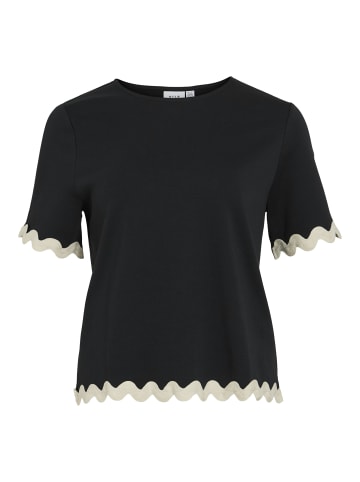 Vila T-Shirt VICalisa in schwarz sand - 0002