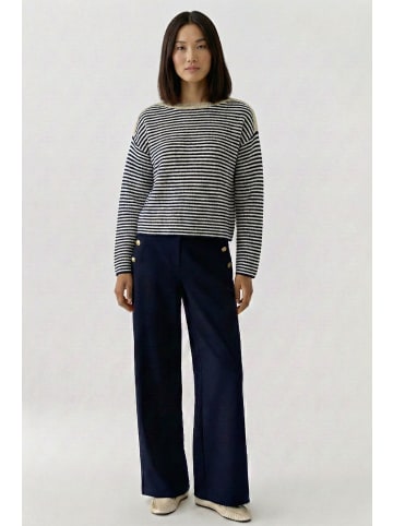 Oui Pullover in dk blue white