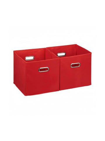 relaxdays 4x Regalkorb in Rot - 30 cm