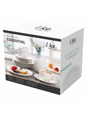 like. by Villeroy & Boch 18-tlg. Kaffeeservice Essential in Weiß – in weiß