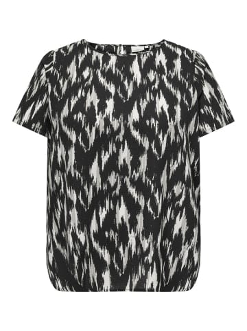ONLY Carmakoma Design Bluse Plus Size Curvy Shirt Übergröße in Grau