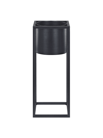 Beliani Outdoor Blumentopf IDRA in Schwarz - (W) 15 x (H) 40 x (L) 15 cm