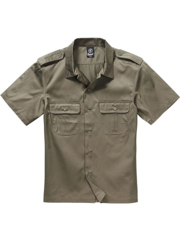 Brandit Hemd "Us Shirt Short Sleeve" in Grün