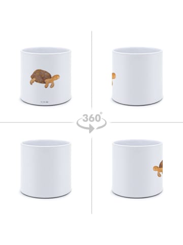 Mr. & Mrs. Panda Blumenkübel Schildkröte MHerzieren ohne Spruch in Weiß